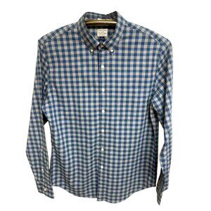 J Crew‎ Secret Wash Check Stretch Classic Fit Poplin Shirt